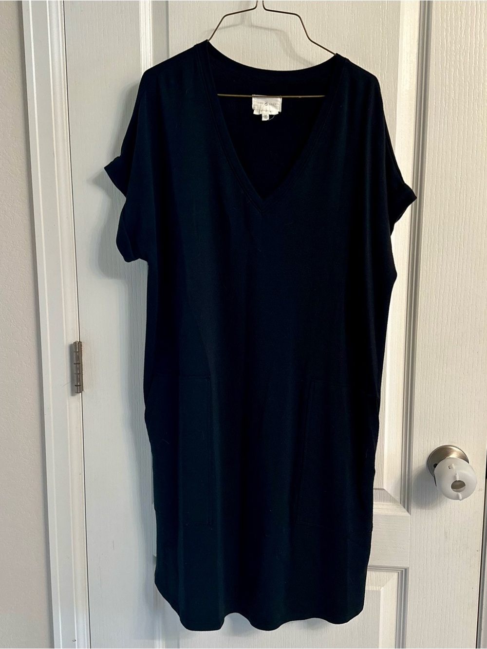 Lou & Grey black V-Neck Signature Soft Dress